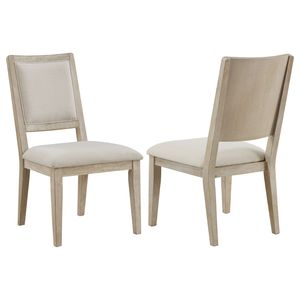 Set Verdugo di 2 sedie da pranzo imbottite bianche effetto invecchiato - Product Image 2