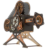 Meuble de projection cinéma en bois d'ingénierie MDF de pin néo-zélandais, support d'équipement de cinéma maison moderne, console multimédia de luxe avec rangement