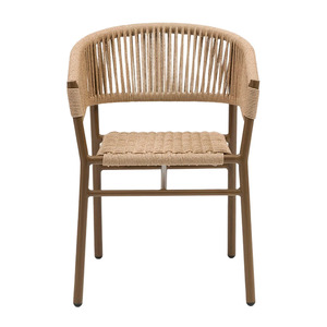 (E7110) เก้าอี้รับประทานอาหารหวาย PE สำหรับกลางแจ้งสไตล์โมเดิร์น - Product Image 2
