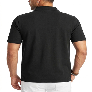 เสื้อโปโลผู้ชายทรงปกติ พิมพ์โลโก้และออกแบบได้ตามต้องการ ผ้าฝ้าย 100% ระบายอากาศได้ดี แขนสั้น สีพื้น แห้งเร็ว คุณภาพสูง - Product Image 2