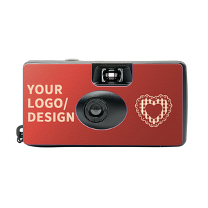 Appareil photo jetable LOMOPIE sans flash, 27 expositions, mise au point fixe, corps en plastique, design cœur rouge, cadeau promotionnel IP - Product Image 1