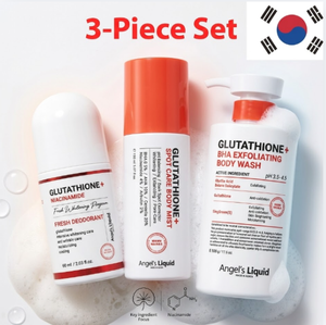 Ensemble de soins corporels éclaircissants au glutathion, brume corporelle à la niacinamide et à l'arbutine, déodorant, gel douche exfoliant BHA - Product Image 1