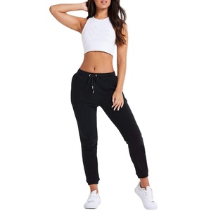 Camiseta sin mangas activa de entrenamiento para mujer 2025 Yoga deportes básico Fitness Crop Top tejido liso en blanco ropa personalizada para otoño para mujer - Product Image 1