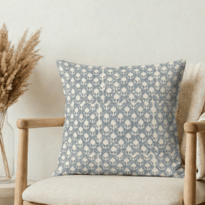 Funda de cojín de lujo de algodón estampada a mano con diseño tradicional indio, funda de almohada para sofá con cremallera - Product Image 5