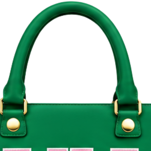 Sac à bandoulière rose et vert pour femme, inspiré du modèle 1908, avec imprimé lettres, sac fourre-tout tendance à double poignée, sac à main décontracté pour le shopping - Product Image 2