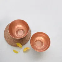 Bol à salade artisanal en cuivre pur poli, style américain, écologique, décoratif et fonctionnel, ustensile de cuisine