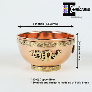 Cuenco de cobre antiguo con diseño de dragón, pequeño, para incienso y usos múltiples, hecho a mano, decoración del hogar, por consignantes indios - Product Image 4