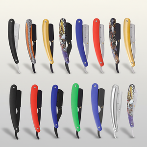 Stainless Steel Disposable Folding Straight <b>Razor</b> for Face Body <b>Single</b> <b>Blade</b> Manual Barber Tool Customized Color Logo-ANAAIF - Product Image 1
