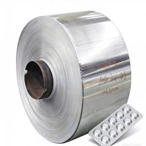 Rouleaux de papier aluminium 8011 en alliage, de qualité alimentaire, semi-rigides, enduits, personnalisés pour l'emballage sous blister alimentaire et de cuisine, fabriqués en usine pour les entreprises. - Product Image 1