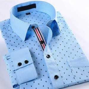 Chemises pour hommes, chemises habillées pour hommes, manches longues, luxe, décontractées, coupe ajustée, coton, col rabattu, pour le travail, formelles, service OEM - Product Image 5