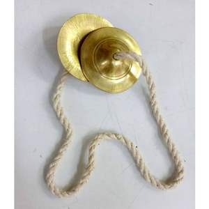 Elegante par de manjeeras de latón, perfecto para meditación, sesiones de bhajan y entretenimiento en reuniones de música étnica. - Product Image 5