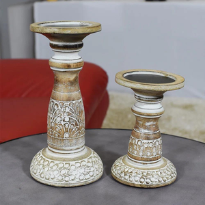 Juego de Candelabros de Madera Ecológicos de Primera Calidad con Diseño Vintage de Ramadán para Regalos Religiosos (Juego de 2) - Product Image 5