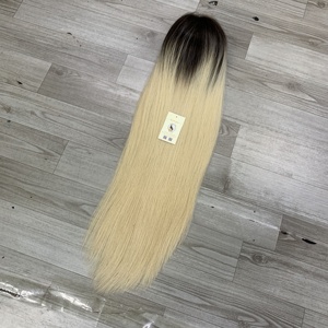 Haute qualité Ombre blonde cheveux humains vietnamiens sans colle 5x5 HD fermeture à lacet cheveux vietnamiens bruts perruque droite naturelle - Product Image 5