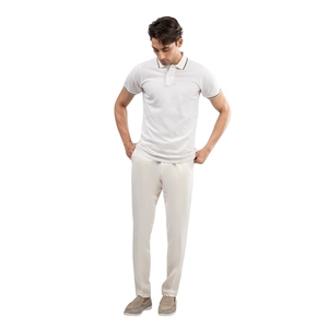 Polo de Hombre con Puntas Blancas, Cuello y Puños a Rayas, Manga Corta, Algodón Piqué, Casual, Proveedor Mayorista - Product Image 3