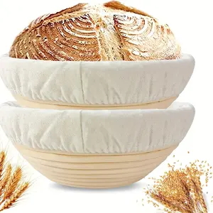 ตะกร้าหวายสานมือราคาส่งถูกสำหรับทำขนมปังทรงรีและทรงกลม อุปกรณ์เสริมสำหรับทำขนมปังซาวโดว์แบบอาร์ติซาน - Product Image 5