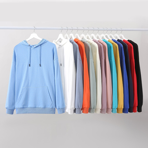Sweat-shirt à capuche unisexe surdimensionné, couleur unie, en coton tricoté, pull décontracté, vêtements d'automne - Product Image 1