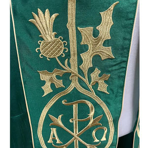 Casulla Bordada de Seda Shantung Verde de Alta Calidad, Diseño Personalizado, Nueva Colección Venezia, Diseño Bordado Verde 2026 - Product Image 3