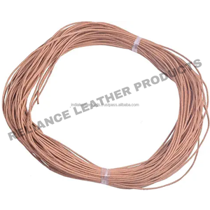 Cordón de cuero genuino Natural Premium de 1,0mm para manualidades DIY, joyería con cuentas y collares colgantes - Product Image 1
