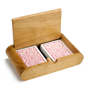 Wood Business <b>Card</b> <b>Box</b>/Case Custom Logo for Receptions Counter Home Office Engraved Design Playing <b>Card</b> Holder/Case - Product Image 1