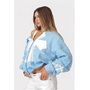 Sudadera con capucha y cremallera para mujer, estilo Y2K, con parches grunge, gráfico cruzado, holgada, estética gótica, unisex. - Product Image 3