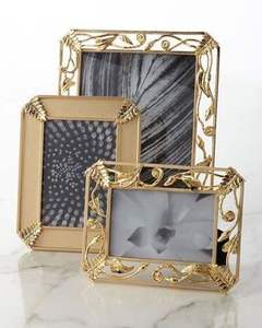 Cadre photo en aluminium fini doré, en métal, pour décoration intérieure, pour l'affichage de photos, cadre photo sur pied - Product Image 5