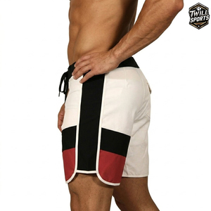 Pantalones Cortos de Playa Personalizados OEM 100% Poliéster para Hombre, Estilo Urbano, Ecológicos, Transpirables, Hasta la Rodilla, Reversibles con Cierre - Product Image 3