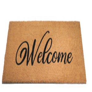 Tapete de PVC con Diseño de Bienvenida, Antideslizante, Moderno, Rectangular, para Cocina y Baño - Product Image 1