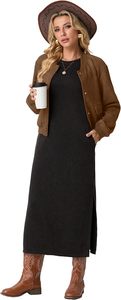 New Brown Varsity Jacket Soft Bomber <b>Coat</b> Casual Baseball Jacket for Lady Fashion Pocket Design Button Up Sportswear <b>Top</b> Women - Product Image 6