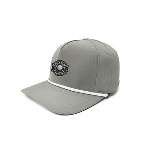 Gorra de Golf OEM de 5 Paneles con Logotipo de Goma Personalizado, Borde Curvo con Cuerda y Etiqueta Tejida para Torneos de Golf y Eventos de Equipo - Product Image 2