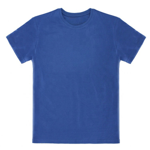 Herren Königsblau Kurzarm-T-Shirt mit Rundhalsausschnitt, reguläre Passform, einfarbig, lässig, gestrickt, 100% Baumwoll-Jersey-Stoff - Product Image 1