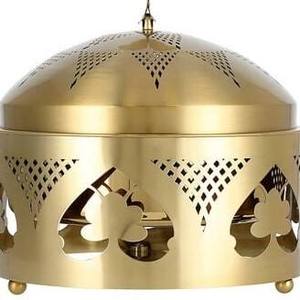 Cazuela Redonda de Acero Inoxidable al por Mayor, Lujo Chapado en Oro, Calentador de Buffet, Base Cilíndrica Jali con Corazón Cortado a Láser, Tapa de Cúpula, para Mantequilla - Product Image 4