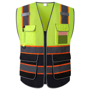 เสื้อกั๊กนิรภัยสีน้ำเงิน แดง ส้ม แบบกำหนดเอง ANSI Class 2 EN ISO 20471 Class 1 แถบสะท้อนแสง กันน้ำ ไฟ LED กระพริบ น้ำหนักเบา สำหรับ - Product Image 1
