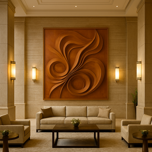 Sculpture Art Déco de Luxe Décoration Murale Meubles en Bois Organique Faits Main pour Salon Cadeau de Pendaison de Crémaillère - Product Image 2