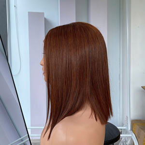 Brown <b>Color</b> Bone Straight Texture Wholesale Price Human <b>Hair</b> Wig Raw Human <b>Hair</b> Luxury Quality Super Double Drawn - Product Image 3