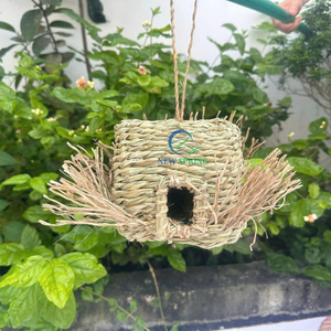 Nid d'herbe tissé écologique personnalisé petit Animal de compagnie lapin cochon d'inde nichoir lapin Cage pour nid lit - Product Image 5