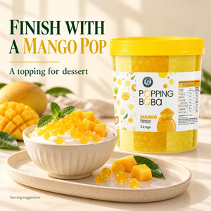 Perlas de Jugo de Mango VINUT TRUST, Boba Explosiva, Envase de 3.2 kg para Té con Leche y Bebidas, Proveedor Mayorista y Exportador - Product Image 2