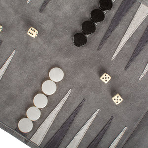Custom Foldable Portable Luxury Leather Travel <b>Backgammon</b> Roll <b>Set</b> for Party Use - Product Image 6