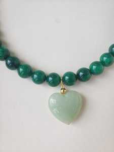 Collier artisanal en résine d'agate bleue, moulé à la main, avec pendentif cœur, style romantique, pour un usage quotidien, bijoux unisexes, artisanat - Product Image 4