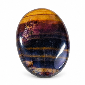 Pierre de palmier en fluorite naturelle polie, cristal arc-en-ciel ovale, pierre de méditation multicolore 5cm x 40cm pour collection et vente en gros - Product Image 1