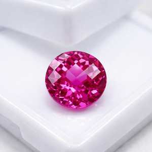 Gema de Espinela Rosa Natural, Corte Cúbico Facetado, Certificada, Calidad AA+, para Joyería, Anillo, Colgante - Product Image 6