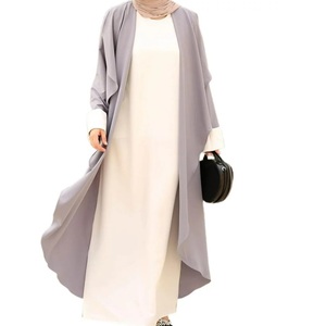 New Arrival Womens Abaya Long Sleeve Jubba Moroccan Abaya Breathable Straight Sequin Printing Hijab Abayas With Custom Logo - Product Image 1