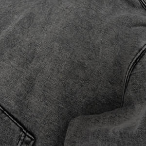 Sudadera con capucha personalizada de invierno ODM para hombre, estilo vintage, lavado mineral, negro grisáceo, algodón grueso, corte holgado y extragrande, lisa, estilo urbano. - Product Image 6