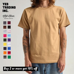 เสื้อยืดแขนสั้นผู้ชาย SHAKAWEAR เสื้อยืดลำลองผ้าฝ้าย SHAKA WEAR ทรงปกติ สีพื้น เสื้อยืดแบรนด์ส่วนตัว - Product Image 1
