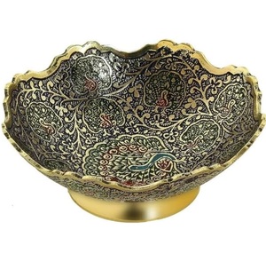 Bol décoratif en métal tendance pour table, aspect fabuleux, pour servir des fruits, des collations, des fruits secs, bol plaqué or, fournisseur d'Inde - Product Image 5