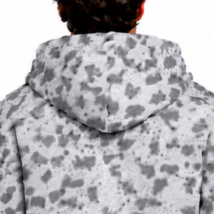 Silver Gray <b>Leopard</b> <b>Print</b> Hoodie Heavyweight Oversized Pullover <b>Sweatshirt</b> Kangaroo Pocket Drawstring Hood Casual Streetwear - Product Image 3