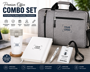 Set de Regalo Personalizado para Oficina, Set Combinado de Bolsa para Portátil, Cuaderno A5, Bolígrafo, Porta Tarjetas de Identificación, Botella de Vacío, Kit Promocional Empresarial - Product Image 4