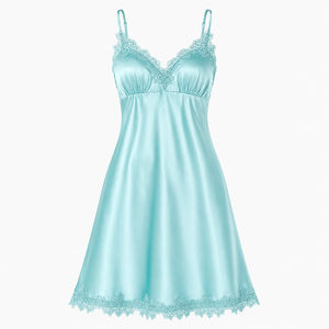 <b>Women</b> <b>Satin</b> <b>Robe</b> and Cami Pajama Set Lace Trim Long Sleeve Belted Sleepwear Lounge Wear - Product Image 2
