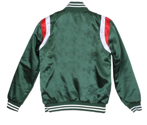 Blouson Bomber Matelassé Femme Col Montant Boutons sur le Devant Broderie Design Personnalisé Blouson Bomber Homme en Satin - Product Image 4