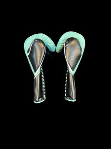 Gants de boxe professionnels en cuir de vachette véritable bleu métallisé, vente en gros, No Boxing No Life - Product Image 6