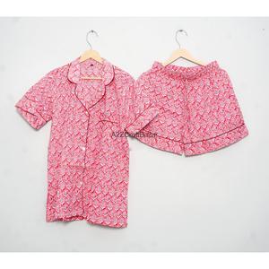 Nuevo Conjunto de Pijama de Manga Corta 100% Algodón para Mujer, Lindo Conjunto de Pijama con Dibujos Animados, Traje de Casa Japonés Simple, Ropa de Dormir Corta para Mujer - Product Image 3